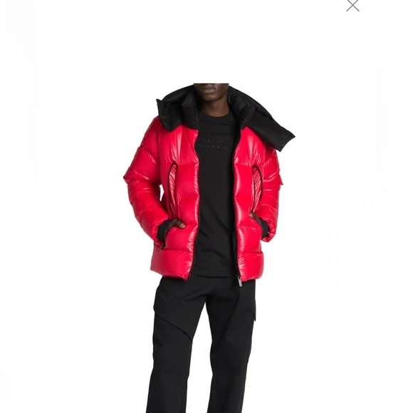 Moncler Zubair Zip-up Jacket Red Size 1 New - Picture 4 of 16
